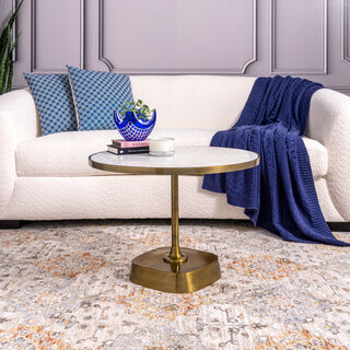 Metal And Marble Coffee Table 60*60*45 cm