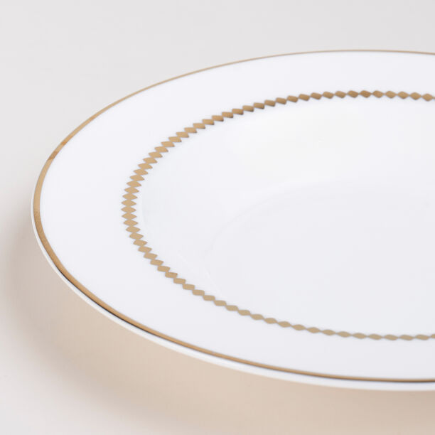 La Mesa white/gold porcelain 18 pc dinner set image number 4