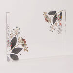 Dallaty Acrylic Serving Tray with Floral Print, Clear, 40*30*6 cm image number 1