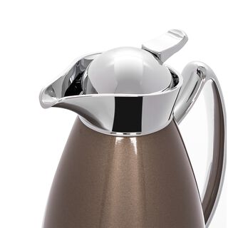 Dallety Steel Flask Italian Brown/Chrome 1 Liter