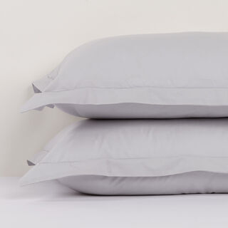 Cottage Cotton Percale 200Tc Pillowcase Set 2 Pcs, Grey 50*75Cm