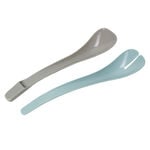 Alberto 2 Pieces Salad Set Of Connecting Spoons Blue And Grey image number 0