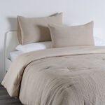 Boutique Blanche 3pcs jacquard super king comforter set, beige 260*240cm image number 0