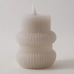 Homez Candle Vase Shape 8.5*11Cm Soy Wax, Beige image number 0