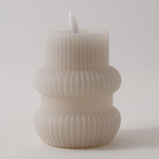 Homez Candle Vase Shape 8.5*11Cm Soy Wax, Beige