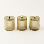 Alberto glass canister set 3pcs, gold image number 4