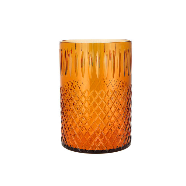 AMBER COLORED CRYSTAL TRASH BIN image number 1