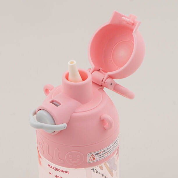 Pentola plastic water bottle 600ml, pink image number 2