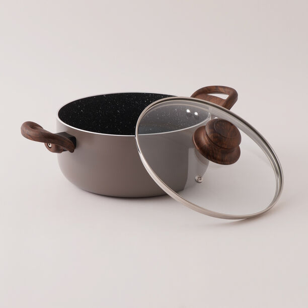 البرتو طقم قدور الومنيوم 12 قطعة، بني image number 2