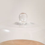 La Mesa glass cake stand with wood base 26.5*28.5cm image number 3