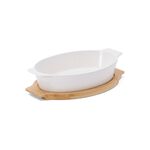La Mesa Oven/Serving Oval Plate With Bamboo image number 1