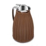Dallaty Stainless Steel Vacuum Flask Rattan With Design Of Bamboo Light Brown 1L image number 1