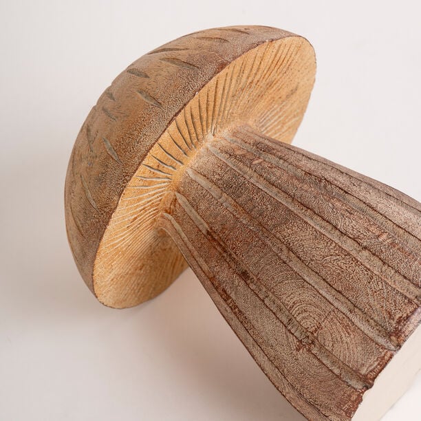 Homez decoration mushroom figurine resin wood grain image number 4