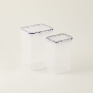 Alberto Set of 2 Plastic food container 1300ml + 2500ml 16x12x21.5cm