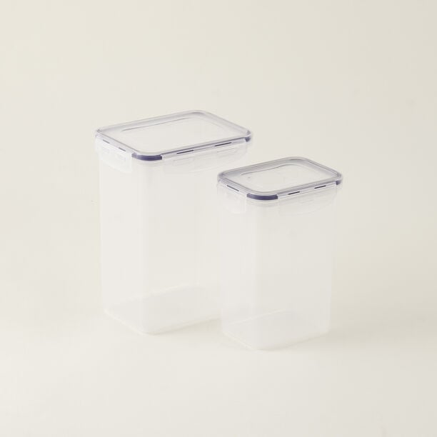 Alberto Set of 2 Plastic food container 1300ml + 2500ml 16x12x21.5cm image number 0