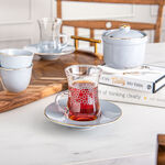 20 Pieces Porcelain Arabic Tea And Coffee Set image number 5
