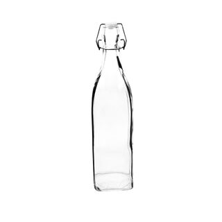 Glass Bottle With Metal Clip Lid