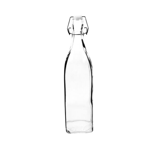 Glass Bottle With Metal Clip Lid image number 0
