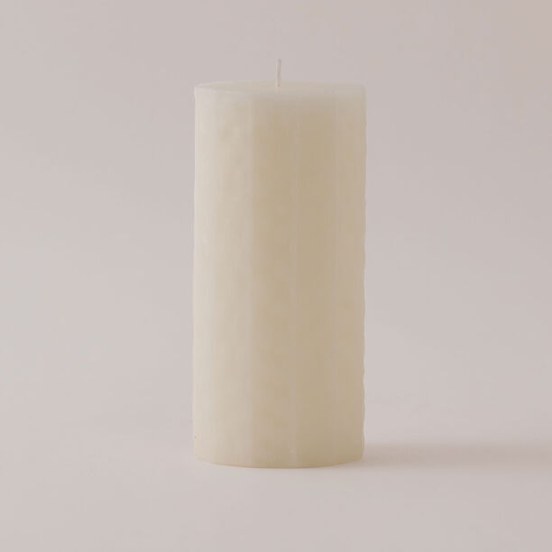 Homez soya wax elegant candle, white 7*7*15cm image number 0