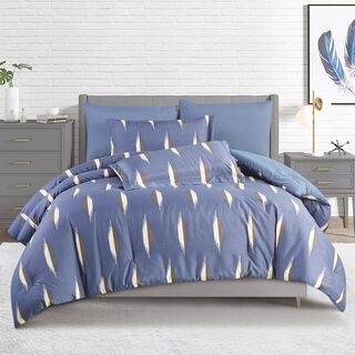 COTTAGE COMFORTER TWIN SIZE 4 PCS SET RAMSAY NAVY