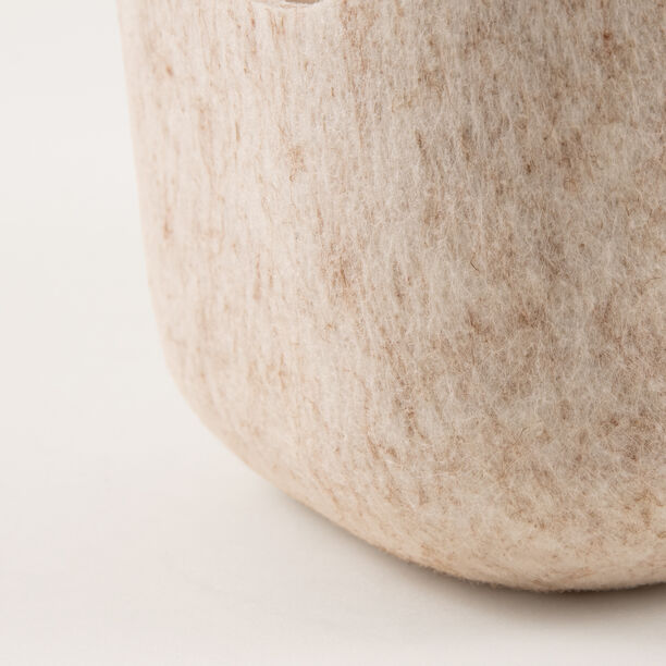 هومز سلة تخزين من قماش فيلت 25*13*14سم، أوف وايت image number 3