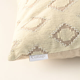 Cottage Cotton Diamond Cushion, Grey 45*45Cm