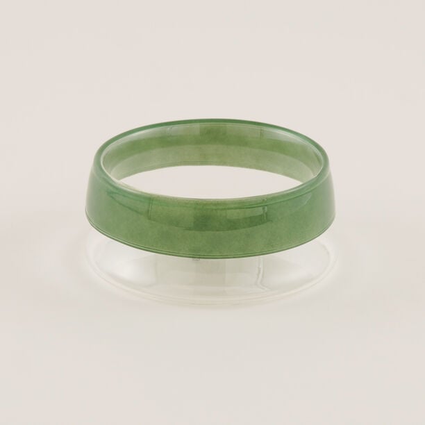 دلتي طبق تمر زجاجي 12.5*6سم، أخضر image number 1