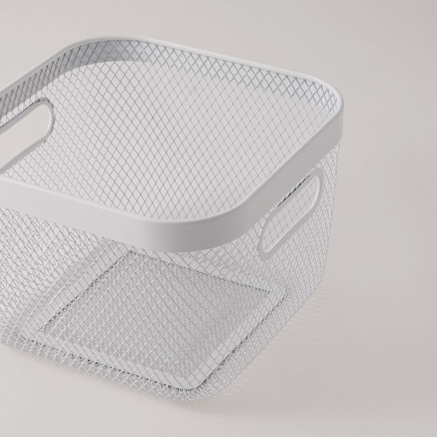 البرتو سلة فواكه معدنية، أبيض 42*32*16.7 سم image number 1