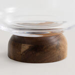 Dallaty glass date bowl with wooden base, 14*14*8cm image number 1