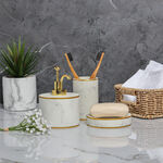 Homez marble and gold 3 pcs bath set image number 5
