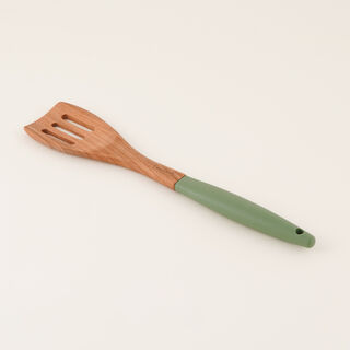 Alberto Wooden Cooking Spoon, Green, 38 Cm