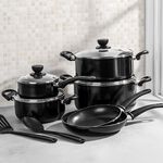 Alberto Non Stick Cookware Set 12 Pieces Black image number 3