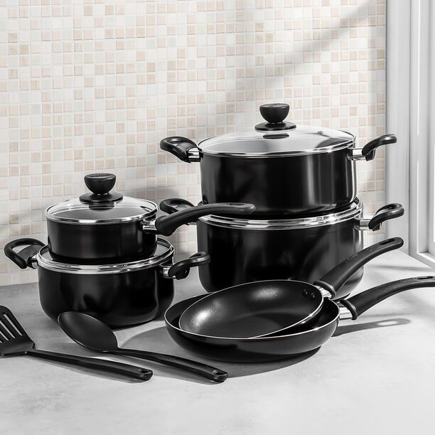 Alberto Non Stick Cookware Set 12 Pieces Black image number 3