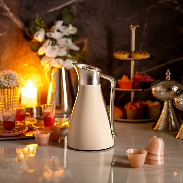 Steel Vacuum Flask Matt Silver And Pink 1.0L image number 5