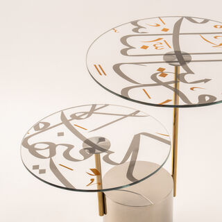 Oulfa gold & silver glass cake stand 49*39*46 cm