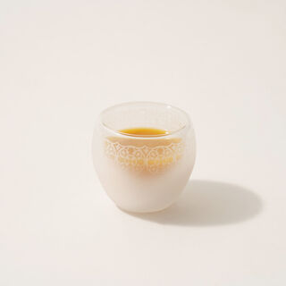 Dallaty coffee set 6 pcs white frosted glass