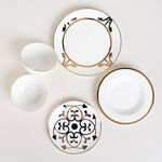 La Mesa Porcelain Dinner Set 16 Pieces Gold  image number 1