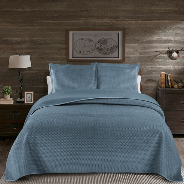 3 pieces Bedspread Grey image number 3