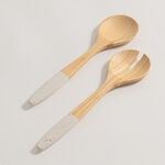 Alberto bamboo 2pcs utensil set 31.7*8.9*1.9cm, beige image number 0