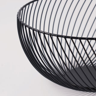 Alberto metal wire fruit basket 25.5*25.5*11.8cm, black