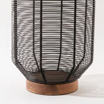 "Homez cage lantern black metal and wood 20*20*30cm image number 3