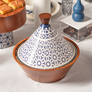 Bahja multi color wood bowl 26*26*26 cm