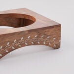 Pearl Collection La Mesa Food Warmer With Wood Stand, 27.5*27.5*28 cm image number 4