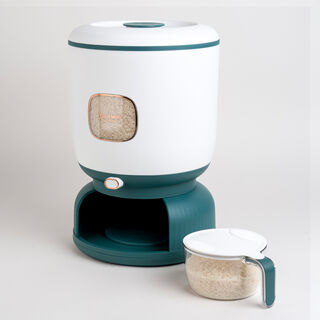 Alberto 10Kg rice dispenser grey round shape