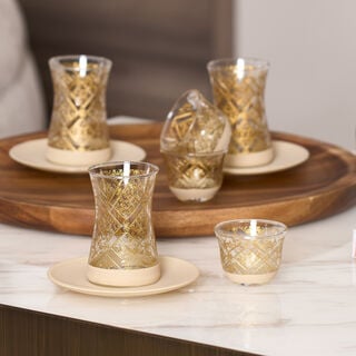 Dallaty glass tea and coffee set 18 pcs