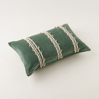 Homez Green Ornamental Stripe Cushion Cover, 30*45Cm
