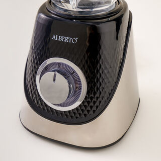 Alberto steel stand blender 400w, with 1.5L glass jug in black