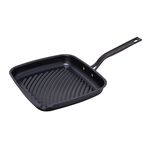 STEEL GRILL PAN with DIE CAST HANDLE BLUE image number 0