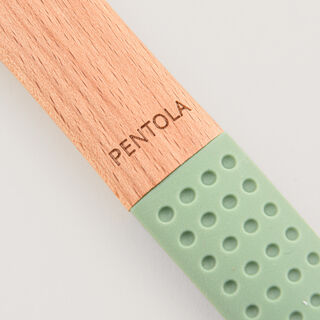 Pentola wood spoon, silicone handle, green 30*6.9*1.5 cm
