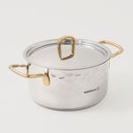 Korkmaz stainless steel cookware set of 8pcs, silver image number 1